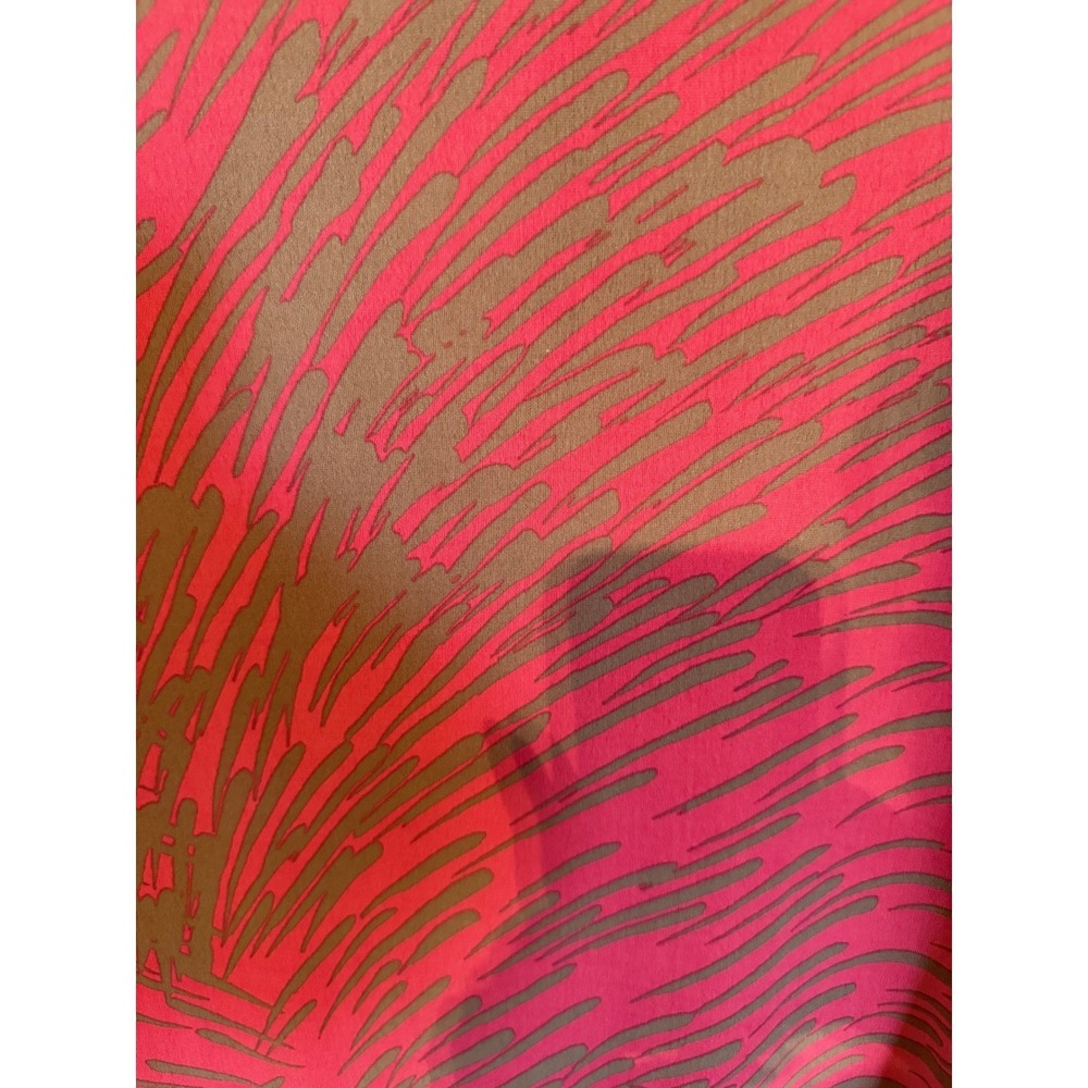 BCBG‎ Max Azria Pink Brown Abstract Print Keyhole Neck 3/4 Sleeve Dress Women - Picture 4 of 5